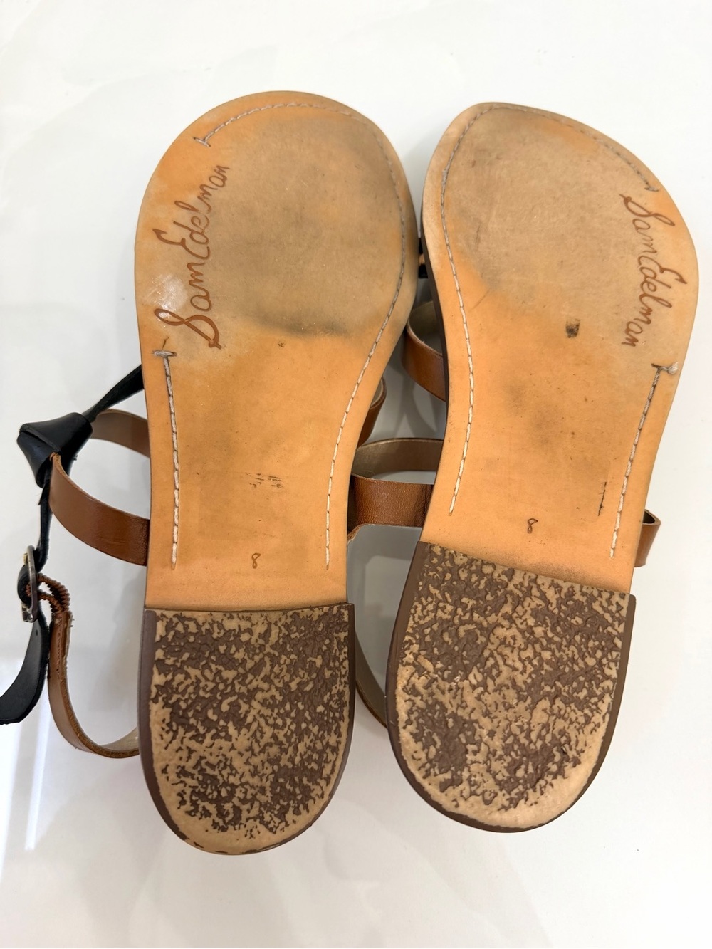 Sam Edelman Gladis Black/Brown/Leopard Sandal Size 8 - Picture 6 of 7